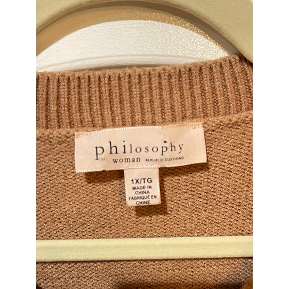 Philosophy Republic  Women’s Crew Neck  Oversized Sweater Plus Size 1X - Picture 2 of 6